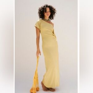Promenade Midi Free people beach sungold dress